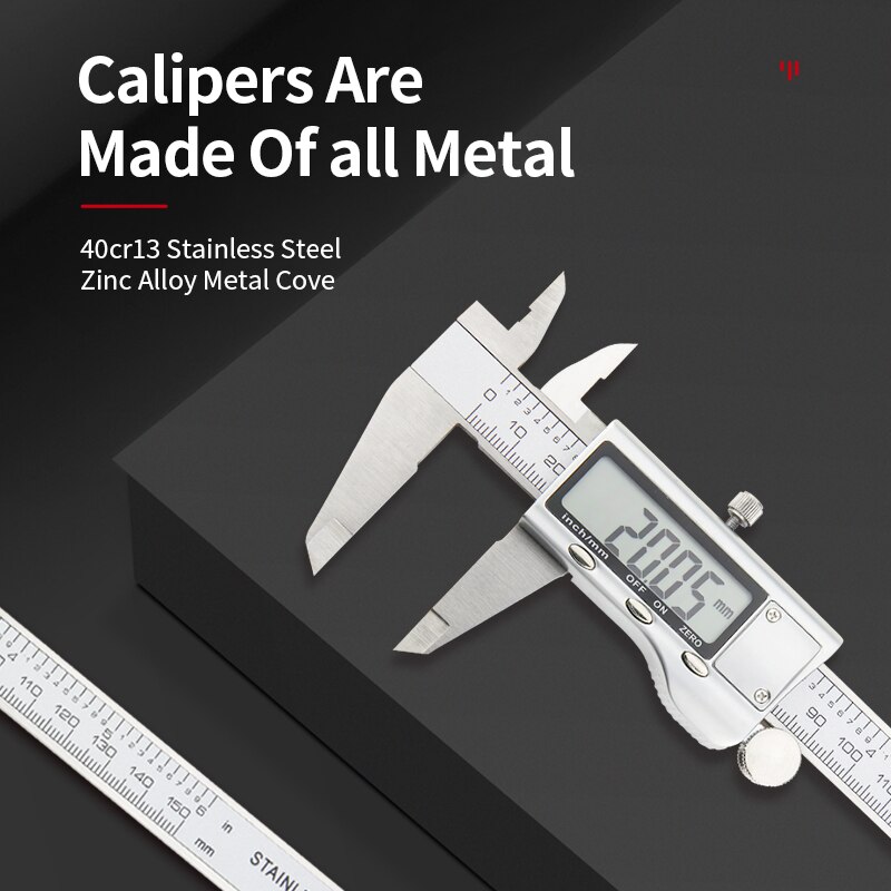 Digital Calipers Metal case 6-Inch 150mm Stainless Steel Electronic Digital Vernier Caliper Metal Micrometer Measuring