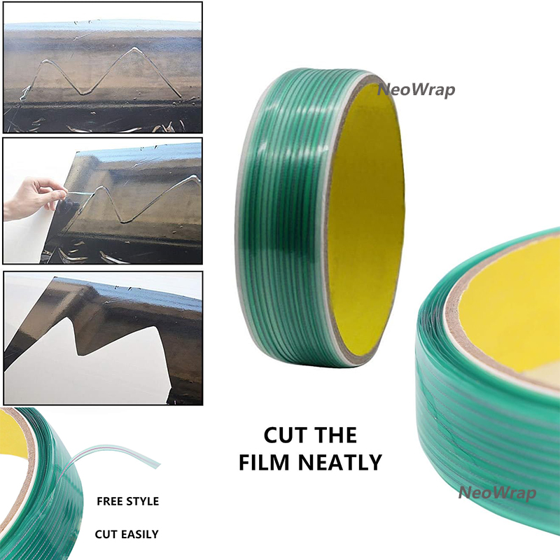 5/10M Vinyl Wrap Snijtape Met Rakel Autostickers Rand Detailer Tape Lijn Film Wrap Tape Auto Styling Tool
