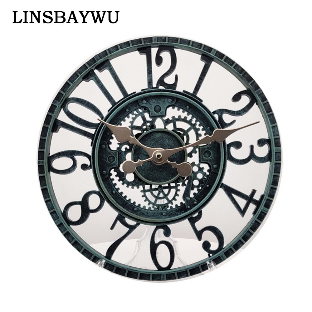 Outdoor Hars Waterdicht Wandklok 12 Inch Stille Geen Klok Decoratieve Klok Voor Terras, Tuin, zwembad Of Woonkamer