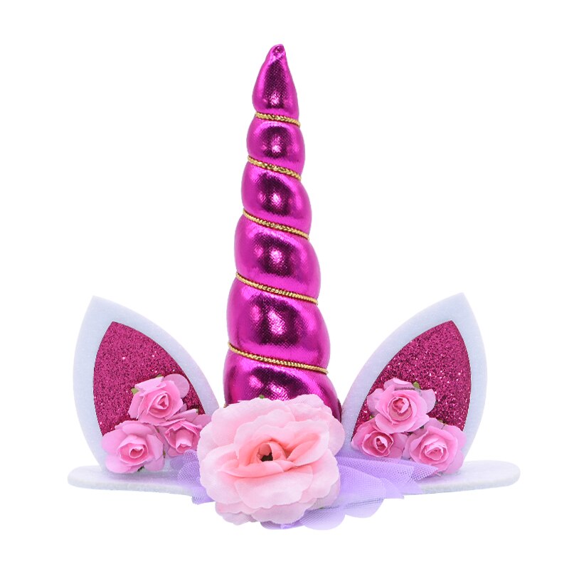 Décoration de gâteau licorne corne de licorne | Fournitures de gâteau de fête d'anniversaire, manuels de fête pour enfants, décor de gâteau de réception pour bébé: C05-1 piece