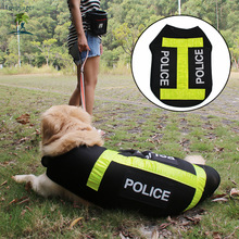 Lovoyager outdoor huisdier kleding mesh security Hond Harnas Verstelbare veiligheid reflecterende Politie Hond Vest Zwart S/M/L /XL