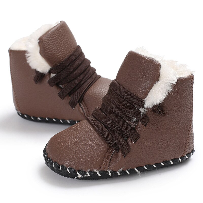 Baby Schnee Stiefel Warme Stiefel für Babys Winter Nicht-Unterhose Kleinkind Schuhe Baby Stiefel: Braun / 7-12 Monate