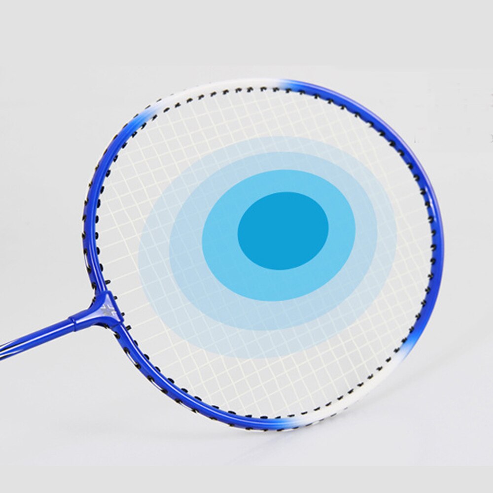 1 Pair Badminton Rackets Ferroalloy raquette de badminton with Badminton Shuttlecock & Bag Oval type