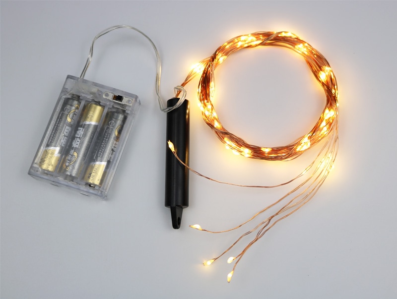 2m 5- tråds batteri led sageslinga lampor dekoration tindrande vattenfall krans för hem diy jullampa