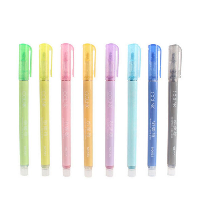 Dubbel linje penna metallic färg magisk konturpenna diy album highlighter märkpennor för att måla kontor skolmaterial