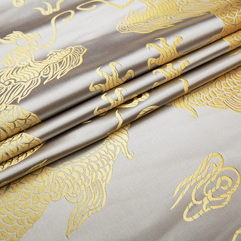 Drage mønster tøj stof brokade jacquard silke stoffer materiale til syning af cheongsam kimono og taske: 6