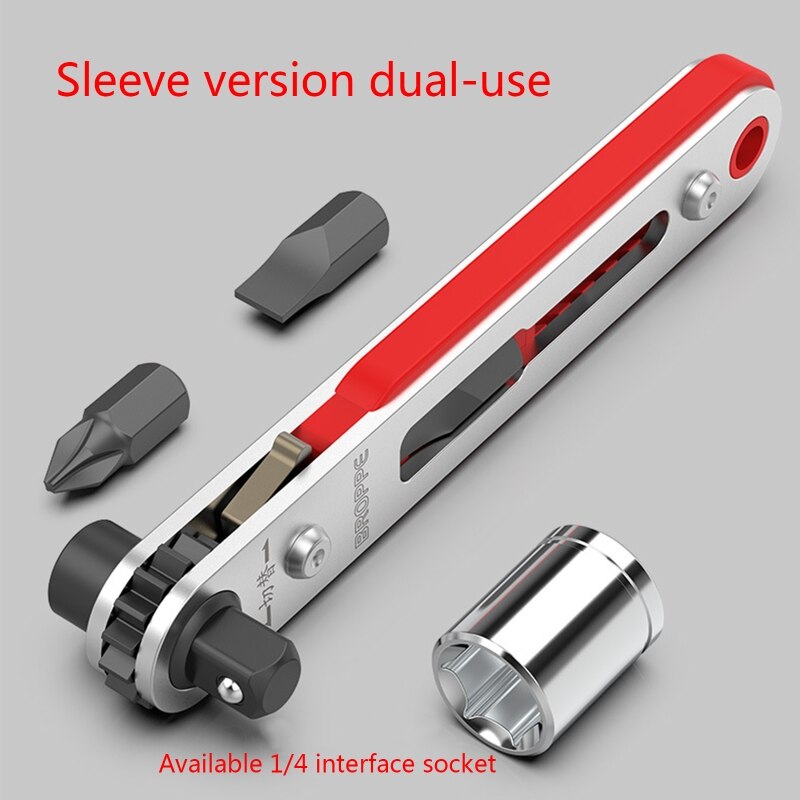 Mini Magnetic Screwdriver Ratchet Wrench Right Angle 1/4" Hex Shank for Narrow Space DIY Hand Tools