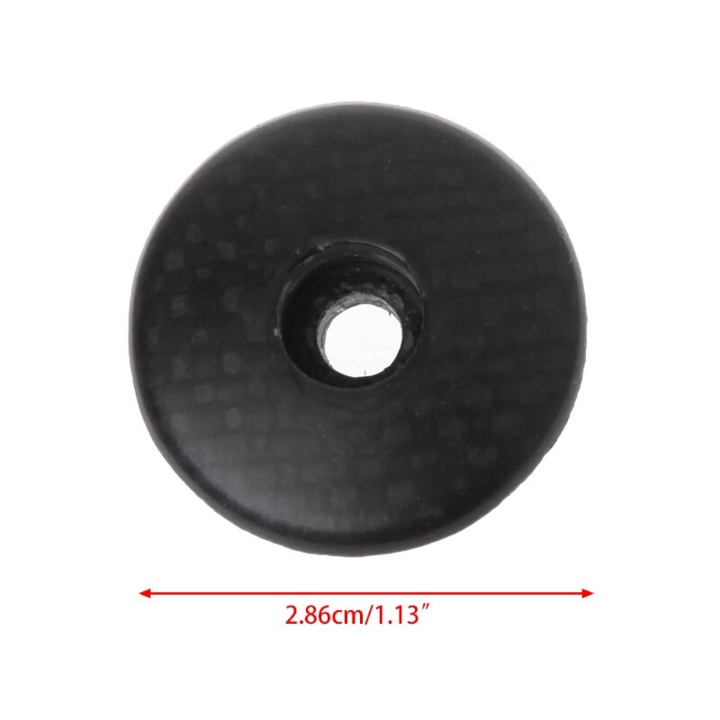 Bicycle Headset Cap 28.6mm Dustproof Top MTB Stem Cover Carbon Fiber With Screw for Cycling