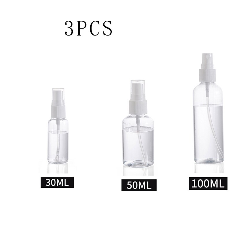30/50/100ml recargable botellas de viaje de plástico transparente atomizador para botella de Perfume vacía frasco con rociador pequeño tóxicos libre y a salvo: 04
