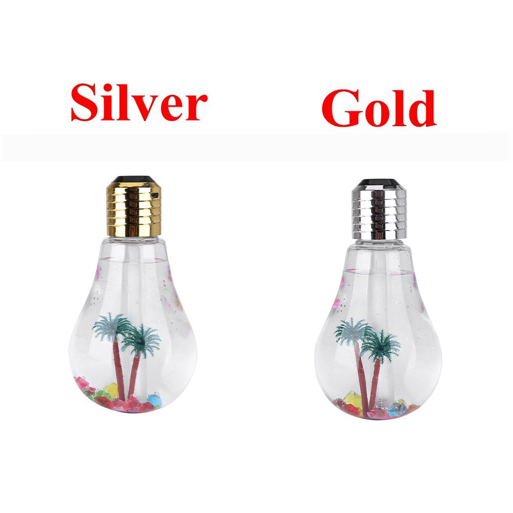 Bulb Lamp Humidifier Home Aroma Led Humidifier Air Diffuser Purifier Atomizer Changing Led Lights For Office Home