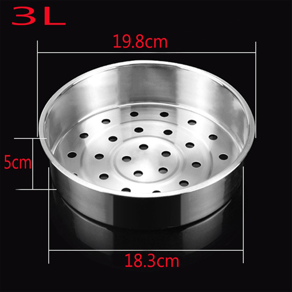 Rice Cooker Stainless Steel Steamer 3L Steamed Rice Cooker Steamed Grid Layer Steamer