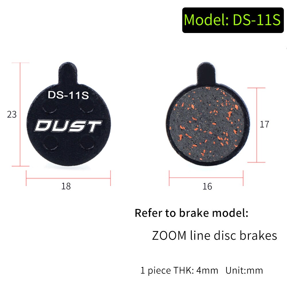 2 Pair MTB Mountain Bike Brake Pads for Shimano M445 355 395 Bicycle Parts Cycling Resin Organic Disc Road Brake Pad: DS-11S