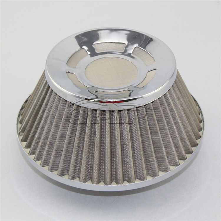 Automotive air filter 76MM filter stainless steel net mushroom head mushroom head high flow air filter