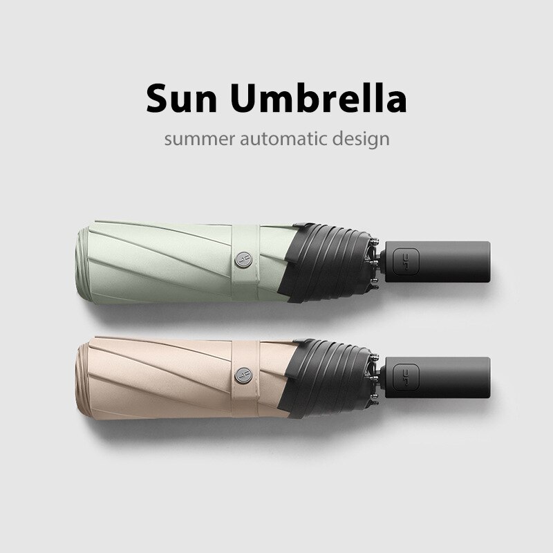 Parapluie automatique à 8 nervures pour femmes, joli parapluie pliant coupe-vent pour la Protection contre la pluie et le soleil, grand parapluie UV pour femmes
