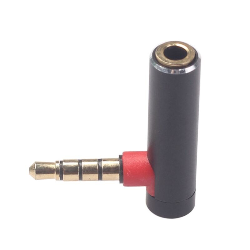 Adaptador macho a hembra de 3,5mm, convertidor de ángulo recto de 90 grados, conexión de codo en forma de L, Cable de auriculares