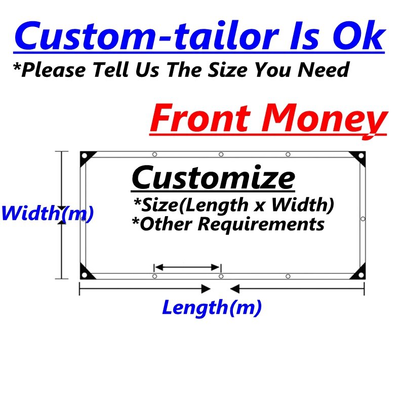 0.32Mm Blauw Oranje Pe Regendicht Doek Dekzeil Outdoor Luifel Shading Zeil Camping Vrachtwagen Luifel Grondzeil Huisdier Huis Cover