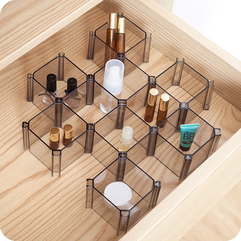 Organizador de cajones en forma de panal, divisores de armario, Partición de plástico para ropa pequeña y cosmética, suministros de Clapboard, herramientas