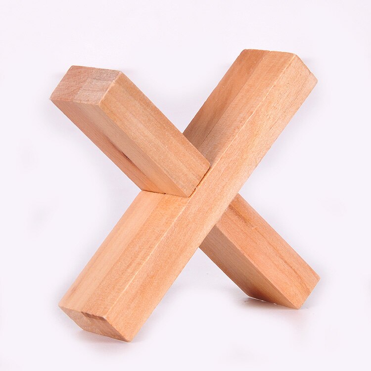 Adult wooden puzzle toy cross