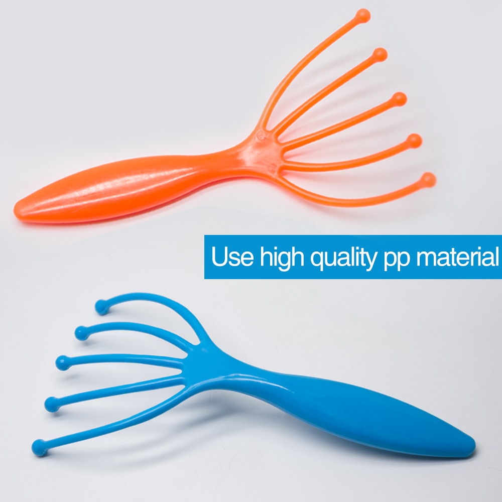 1Pcs Vijf Vinger Relax Massager Hoofd Haar Held Spa Hoofdhuid Hals Stress Release Hoofd Arts Staal Bal Massage Ontspanning c1559