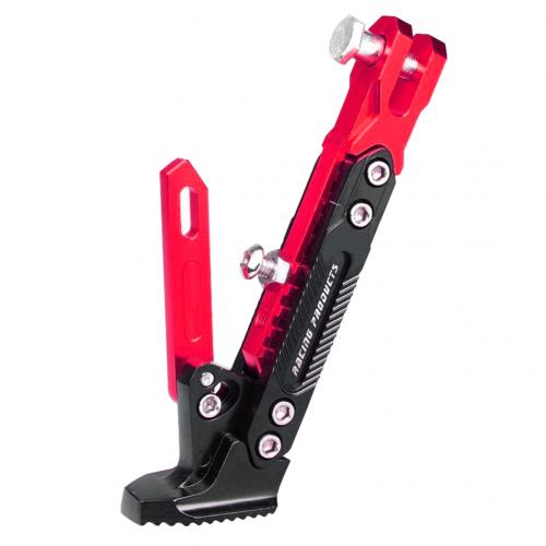 Pata de cabra ajustable para motocicleta eléctrica, soporte lateral para estacionamiento, 1 Uds.: Rojo