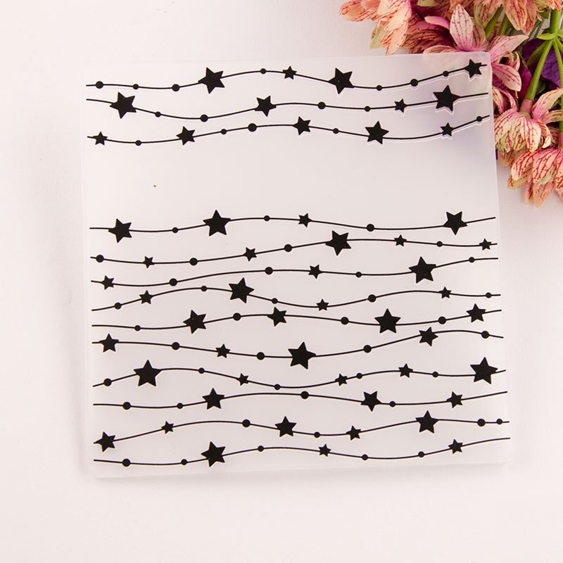 Embossing Folder Plastic Template Die Cutting Scrapbooking Card Christmas EM179 Five-Pointed Star Series