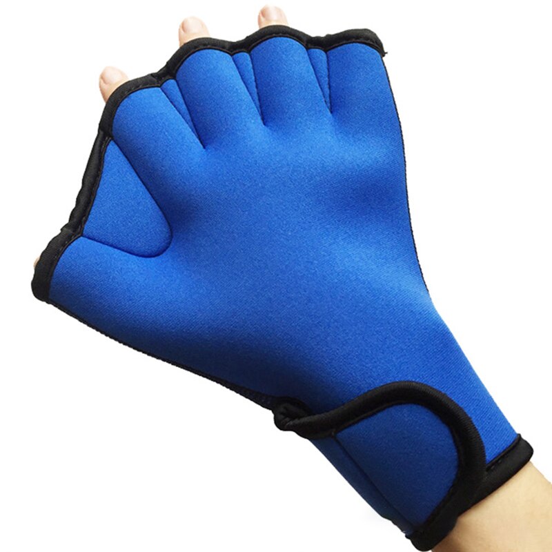 Swimming Gloves - Webbed Flippers - Fitness Training Paddles - Adjustable Straps - Adult