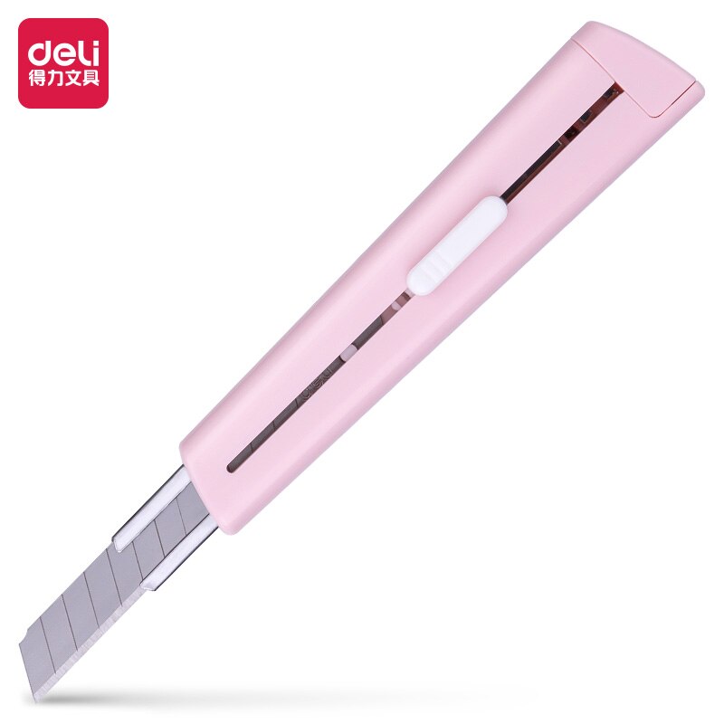 Paper Razer Blade Deli 2038 Light red art knife Portable Utility Kni... – Vicedeal
