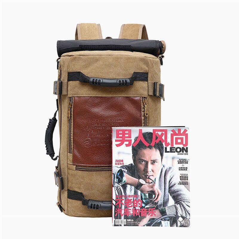 Grande capacidade dos homens mochila saco de viagem esportes casuais lona mochilas para o sexo masculino mutifunctional para fora da porta sacos escola pacote