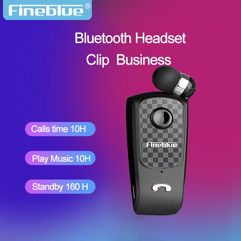 Fineblue Bluetooth F PLUS Mini Wireless Clip-on Bluetooth V5.0 Headset Headphone Hands-free Calls Time 10 hours Came Earphone