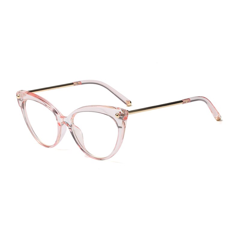 Frauen Optische Brillen Rezept Metall Beine und Acetat Rand Brille für Frauen Brillen Brillen Rahmen Katze-Auge Stile: C5