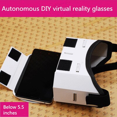 Autonome DIY Virtual Reality Bril Draagbare Google Kartonnen 3D VR Bril VR Doos 2.0 Voor iphone samsung 4.0-5.5 inch telefoons