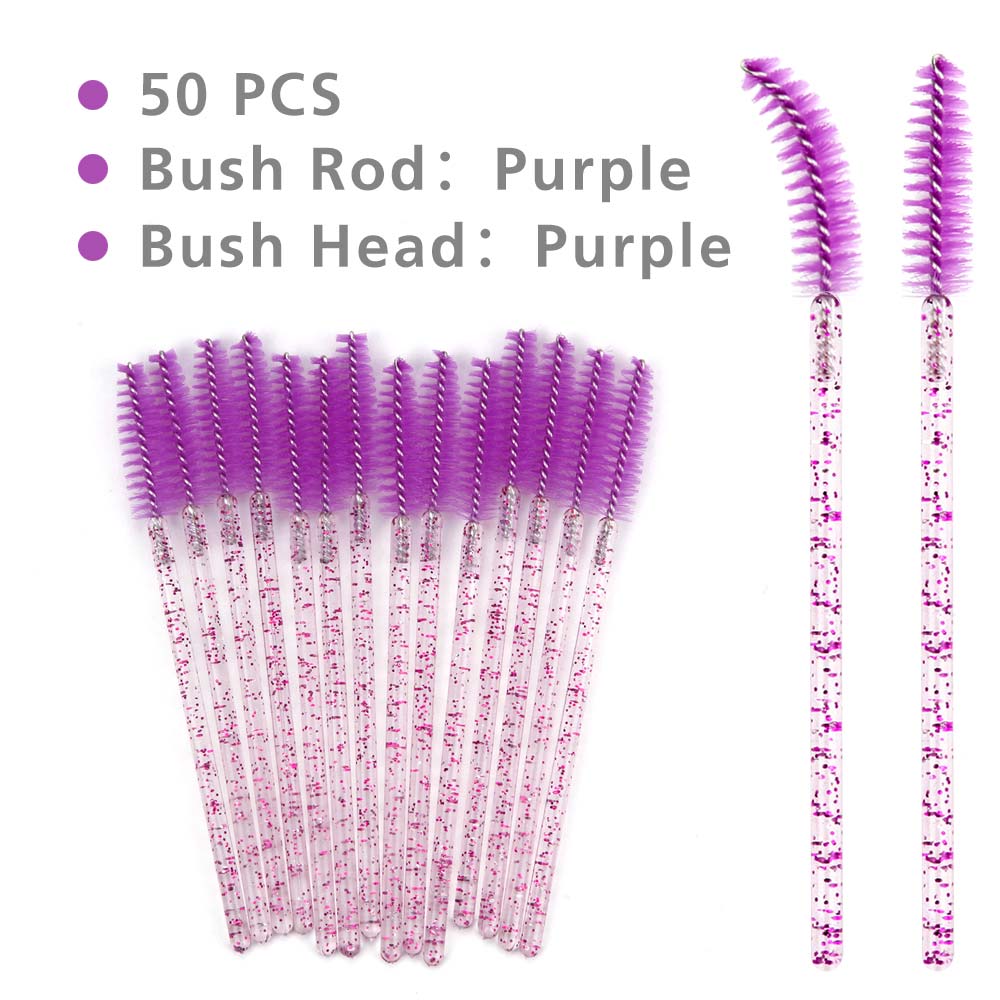 50Pcs Disposable Makeup Brushes Mascara Wands Applicator Eye Lashes Cosmetic Brushes Eyebrow Spoolers Comb Brow Brush Tools: 50pcs 18
