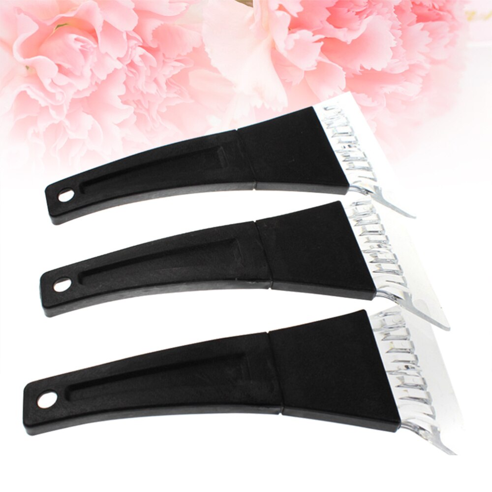 3pcs Car Snow Scraper Durable Plastic Strong Effortless Snow Brush Remover Scraper: Default Title