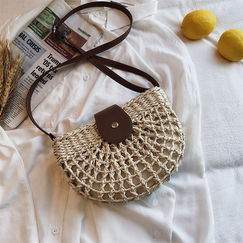 Zomerse schelp handgeweven stro tas vrijetijdstas beauty damestassen 01- sb-ssbkcb: 2