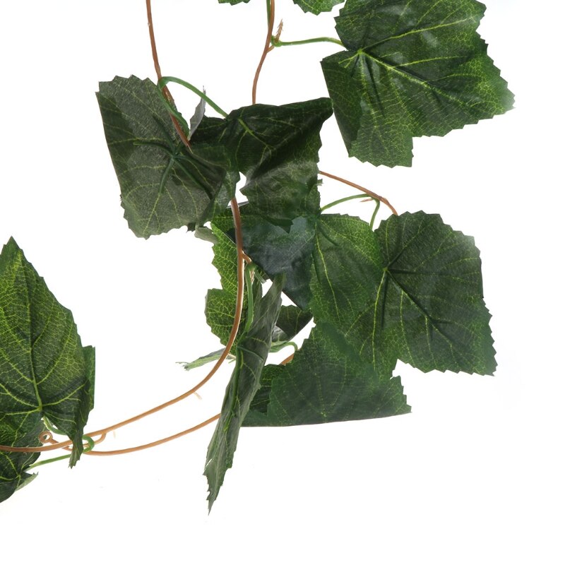 Kunstig drue vin krybdyr æske dekoration firben grønne blade 2.4m plante