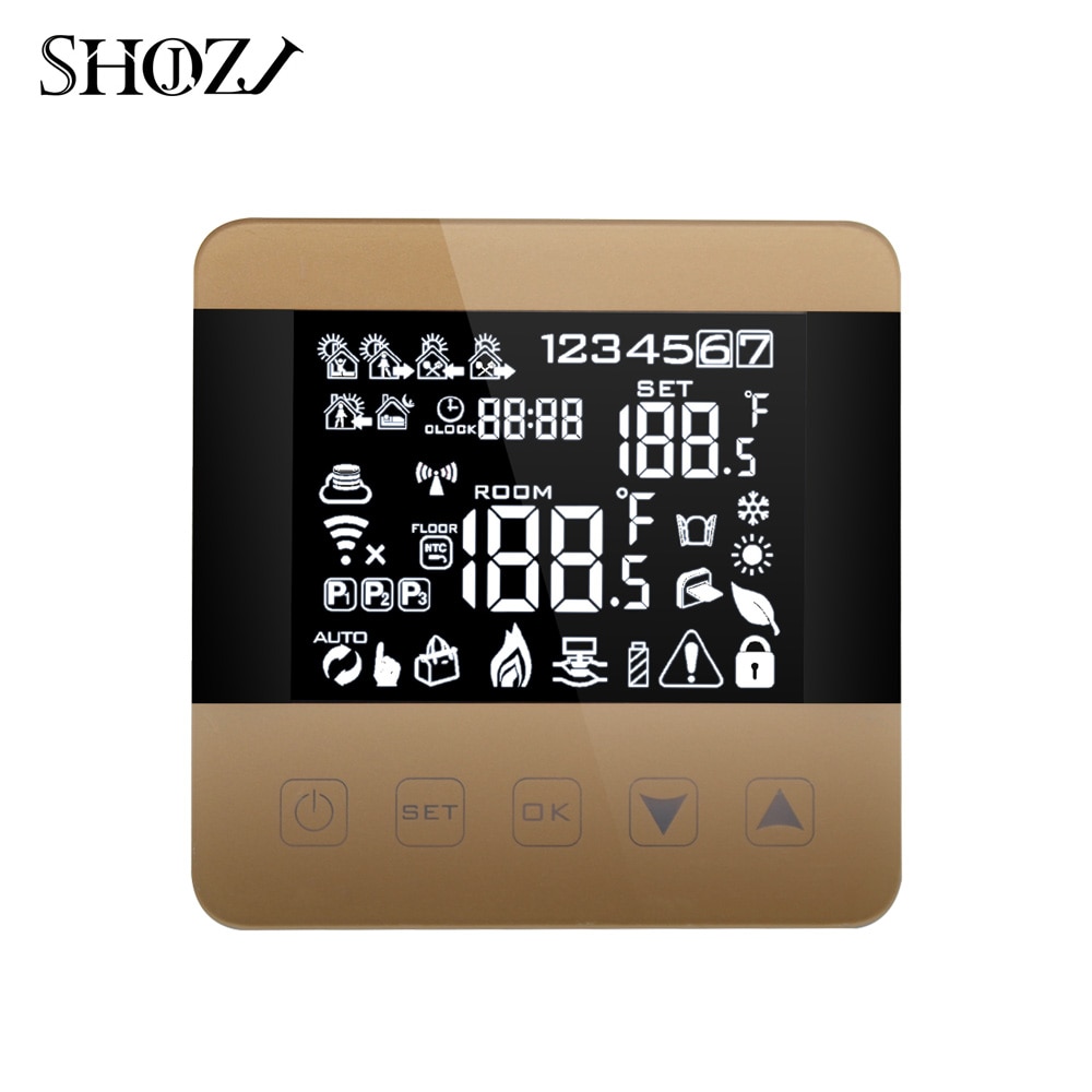 TUYA WiFi Alexa Google home Smart Thermostat Programmable Winter For Water/Floor Heating Touchscreen Room Temperature Controller