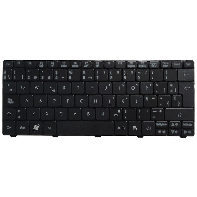 Teclado español para Acer aspira un D255 D255E 522 D257 AOD257 D260 D270 AOD260 AO521 AO532 AO533 532 532H 521 533 SP negro