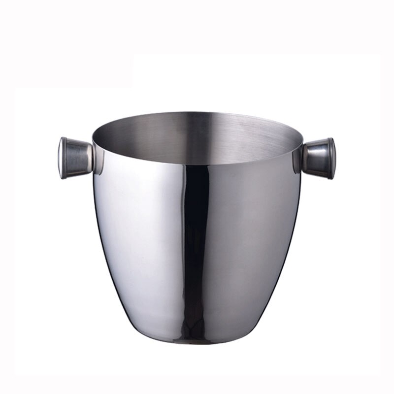 Stainless Steel Ice Bucket Portable Thicken Double Wall Insulated Bucket with Lid Wine Barrel Champagne Cooler Bar Tools