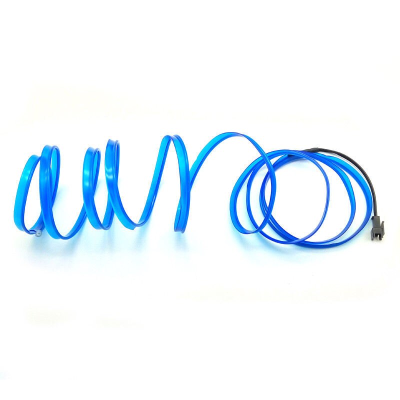 Universele 5M 12V EL Draad Blauw Koud Licht Neon Auto Sfeer Unieke Decor