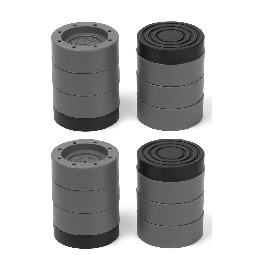 4Pcs Anti-Vibration Washing Machine Dryer Support Rubber Mat Non-Slip Holder Foot Universal Feet Pads Fixed Non-Slip Pad: 8.5cm   Grey