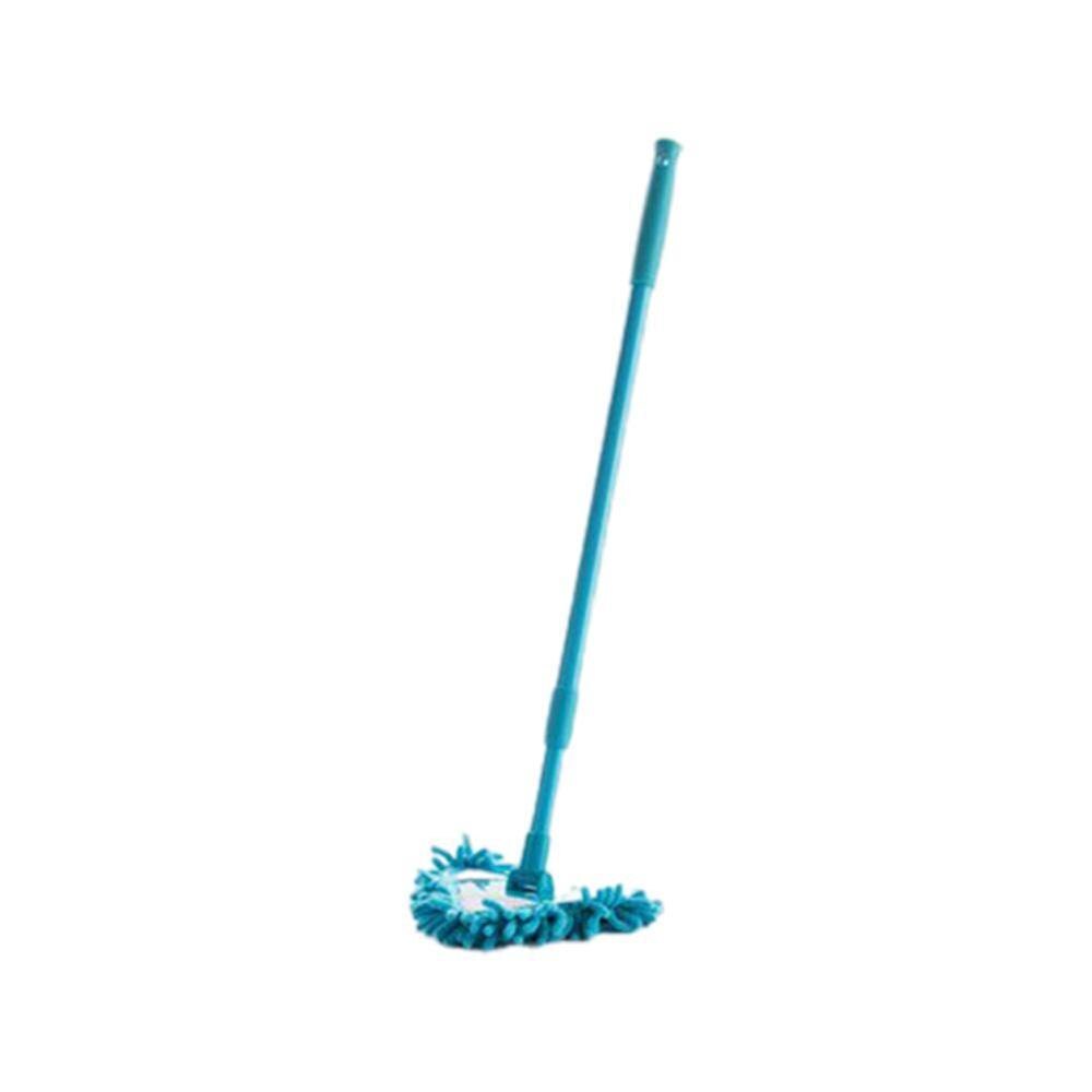 180 graders drejelig justerbar trekant rengøring moppe væg loft rengøringsbørste moppe vask støvbørste husholdningsrengøringsværktøj: Blå moppe