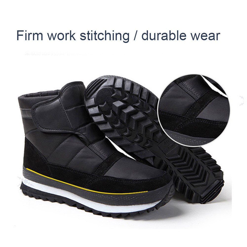 Botas de neve masculina inverno quente impermeável velo forrado tornozelo botas caminhadas sapatos casuais zj55