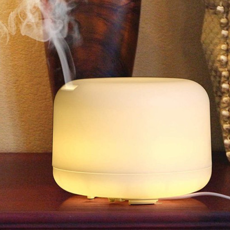 500ml Aroma Essential Oil Diffuser Timing Ultrasonic Air Humidifier 7 Color LED Lights Air Diffuser Aromatherpy Mist Maker
