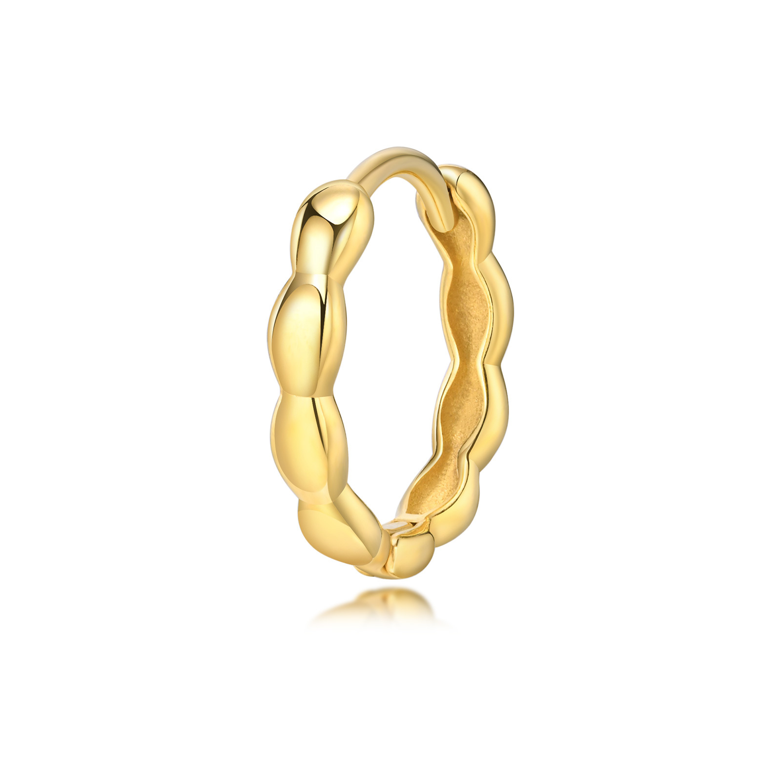 Mannen Geometrische Oorringen Voor Vader Vader Echtgenoot Vriend Bff, Waterdicht Roestvrij Staal Ronde Oor Voor Hem Sieraden: Cubic Zirconia