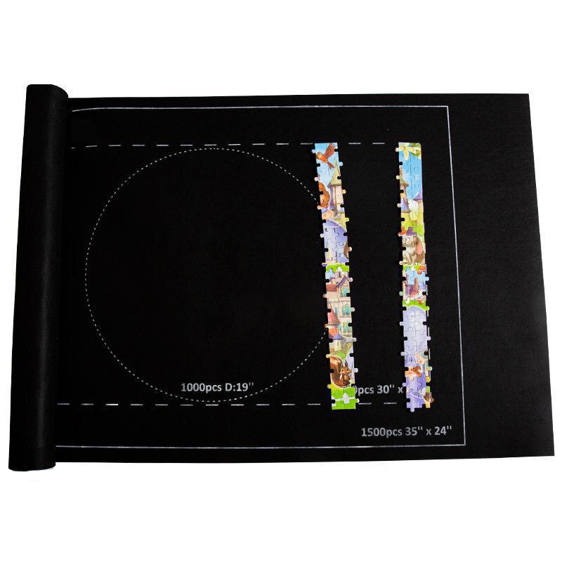 Puzzle-Matte Aus Filz – 116 X 66 Cm, Grau, Zum Aufrollen & Aufbewahren Von Puzzles