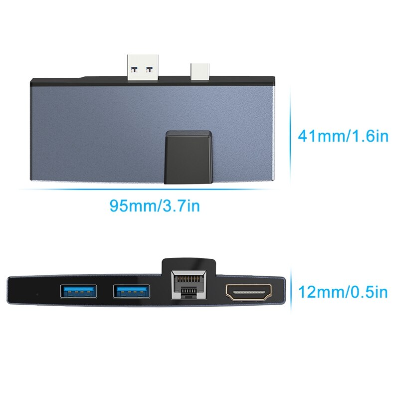 USB 3,0 Kartenleser Hub 4K HDMI RJ45 100Mbps Ethernet Adapter SD/TF Mikro-SD für oberfläche Profi 4/5/6