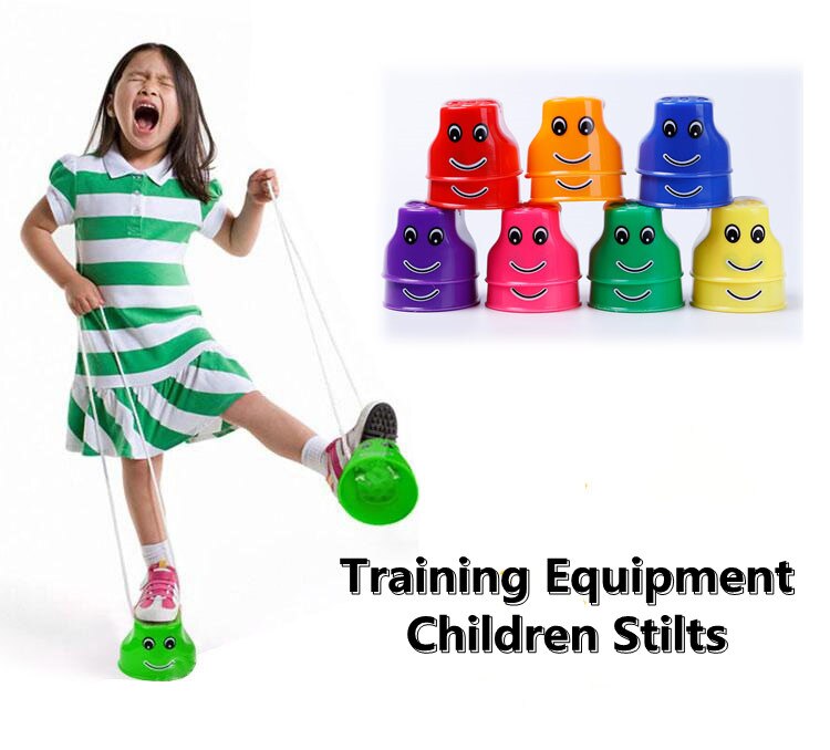 2 Stks/set Stelten Outdoor Speelgoed Plastic Balans Training Apparatuur Glimlach Coördinatie Spel Verdikte Springen Plezier Speelgoed Voor Kids
