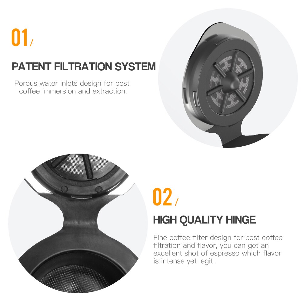 Verbeterde hervulbare espresso koffiefilters, koffiecapsules voor nespresso