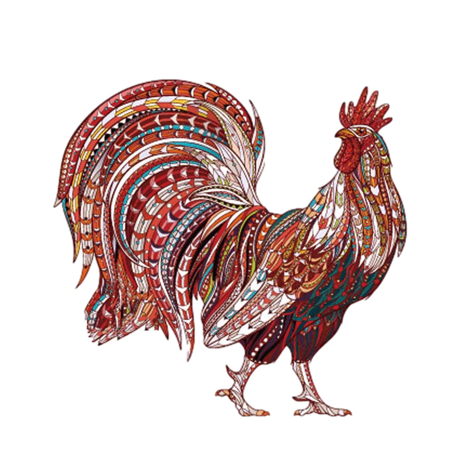 Unique Shape Rooster Puzzle Premium Wood Jigsaw Puzzle Fun Puzzle Game Exercise Concentration Perseverance For Children Adults