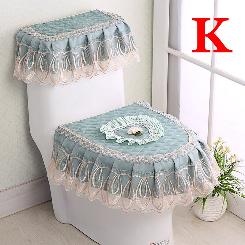 3 Teile/satz Gold Samt Spitze Wc Sitz Abdeckung einstellen Toiletten U-Förmigen Mantel Hause Badezimmer Toiletten matt Panzer Abdeckung wc Abdeckung setzt: 11